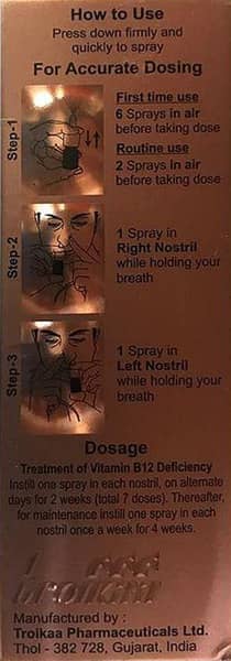 Naso B12 Bottle Of 2.3ml Nasal Spray