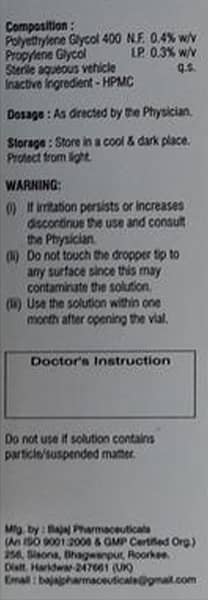 Tears Ultra Bottle Of 10ml Eye Drops