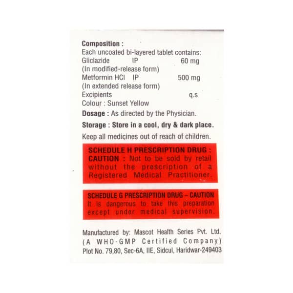 Vitaglic M Xr Strip Of 10 Tablets