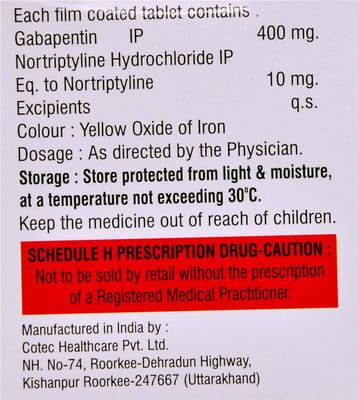 Adgaba Nt Strip Of 10 Tablets