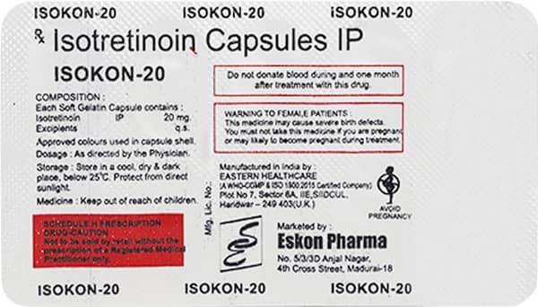 Isokon 20Mg Strip Of 10 Capsules