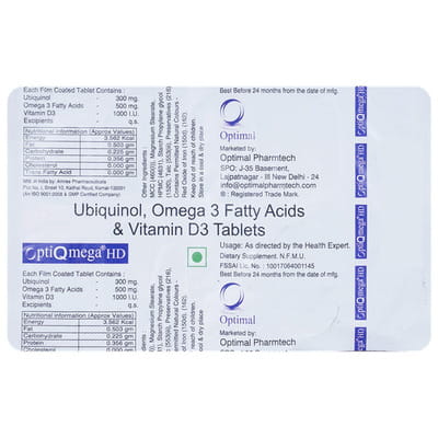 Optiqmega Hd Strip Of 10 Tablets