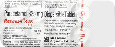 Parawel 325mg Dt Strip Of 10 Tablets
