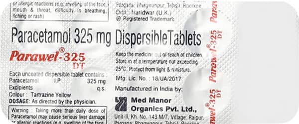 Parawel 325mg Dt Strip Of 10 Tablets