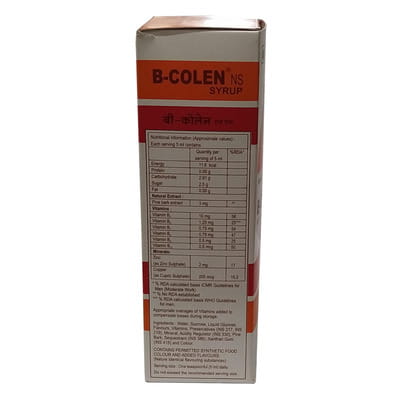 B Colen Ns Lemon Sweet Orange Vanilla Flavour Bottle Of 200ml Syrup