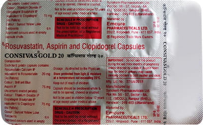 Consivas Gold 20mg Strip Of 10 Capsules