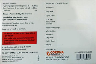 Cor 9 250mg Ampoule Of 1ml Injection