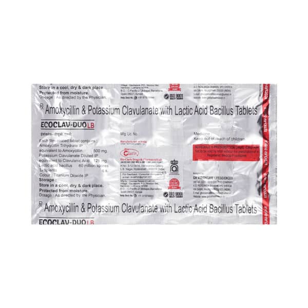 Ecoclav Duo Lb Strip Of 10 Tablets