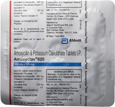 Uxiclav 625mg Strip Of 10 Tablets