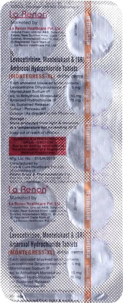 Montegress Xl Strip Of 10 Tablets
