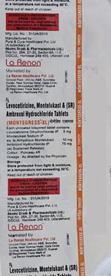 Montegress Xl Strip Of 10 Tablets