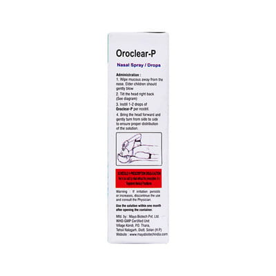 Oroclear P 0.05% Bottle Of 10ml Nasal Spray Drops