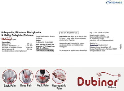 Dubinor Tube Of 30gm Ointment