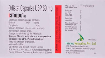 Ishape 60mg Strip Of 10 Capsules