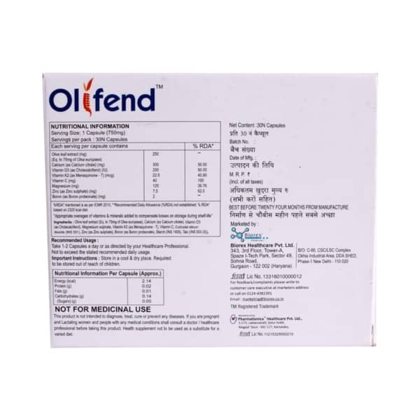 Olifend Strip Of 15 Capsules