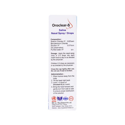 Oroclear S Bottle Of 15ml Nasal Drops