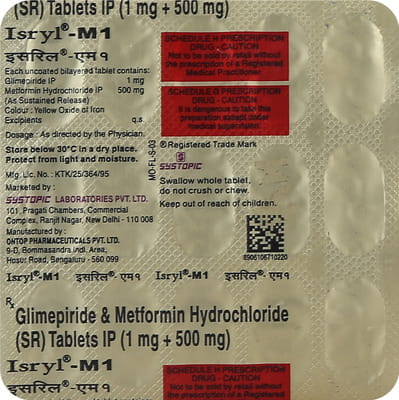 Isryl M 1 Strip Of 15 Tablets