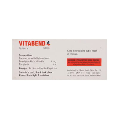 Vitabend 4mg Strip Of 10 Tablets