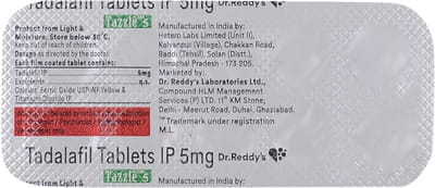 Tazzle (Tadalafil) 5mg Strip Of 10 Tablets