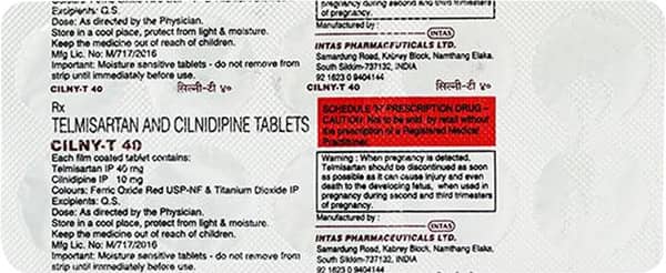 Cilny T 40Mg Strip Of 10 Tablets