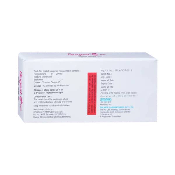 Qugest Sr 200mg Strip Of 10 Tablets