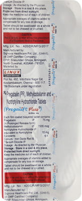 Pregalift Plus Strip Of 10 Tablets