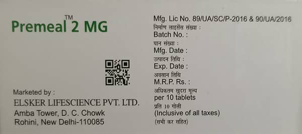 Premeal 2mg Strip Of 10 Tablets