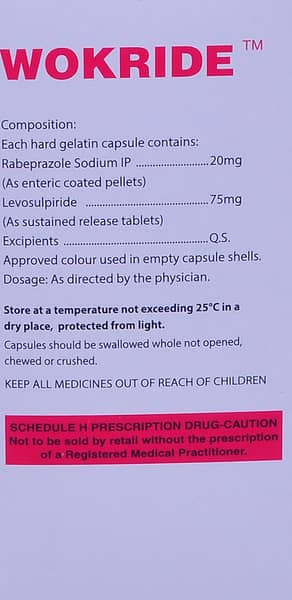 Wokride 20/75Mg Strip Of 15 Capsules