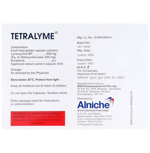 Tetralyme Strip Of 10 Capsules