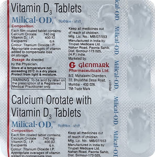 Milical Od3 Strip Of 15 Tablets