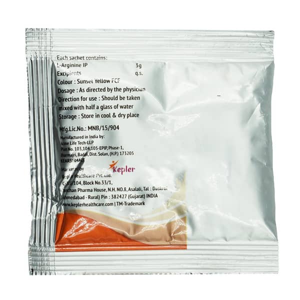 Argimust Natural Orange Lemon Flavour Sachet Of 8.5Gm Granules