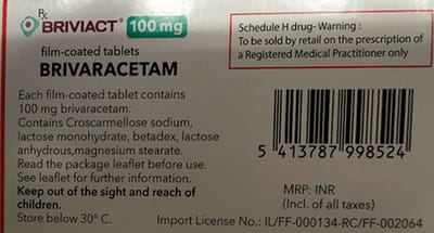 Briviact 100mg Strip Of 14 Tablets