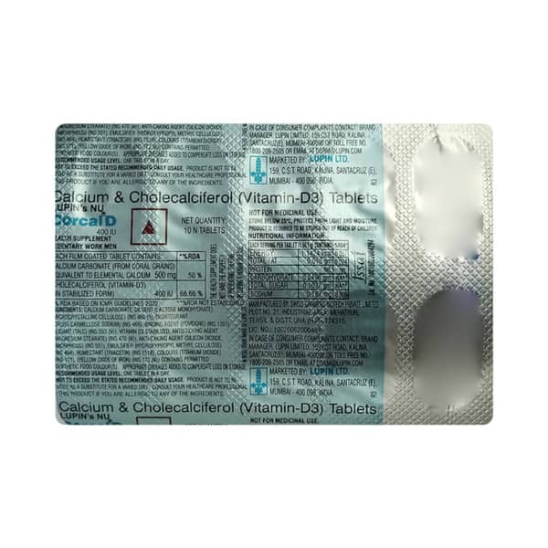 Lupins Nu Corcal D 400iu Strip Of 10 Tablets