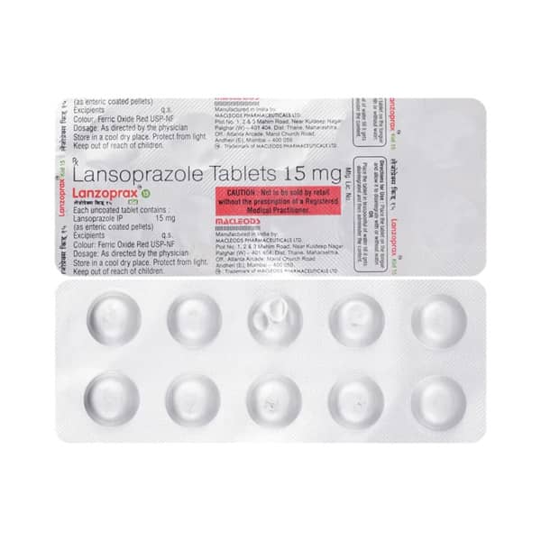 Lanzoprax 15Mg Kid Strip Of 10 Tablets