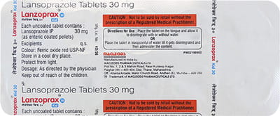 Lanzoprax 30mg Kid Strip Of 10 Tablets