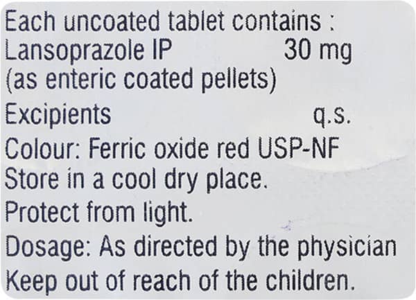 Lanzoprax 30mg Kid Strip Of 10 Tablets