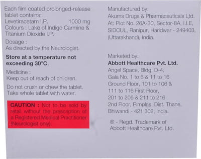 Levesam Xr 1gm Strip Of 15 Tablets