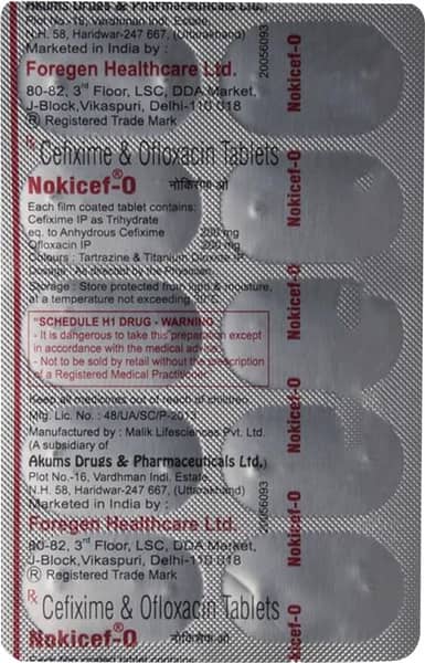 Nokicef O Strip Of 10 Tablets