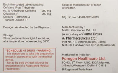 Nokicef O Strip Of 10 Tablets