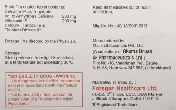 Nokicef O Strip Of 10 Tablets