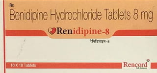 Renidipine 8mg Strip Of 10 Tablets