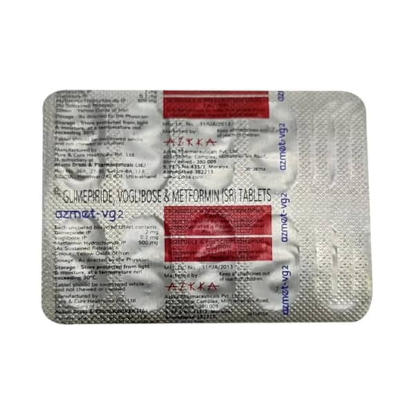 Azmet Vg 2 Strip Of 10 Tablets