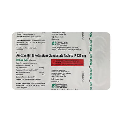 Moca 625mg Strip Of 10 Tablets