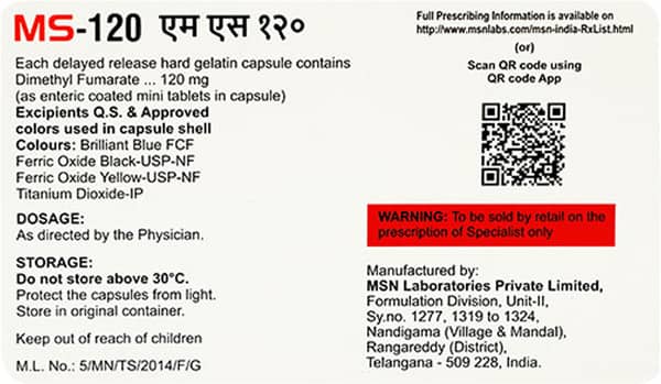 Ms 120mg Strip Of 14 Capsules