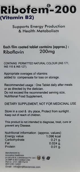 Ribofem 200Mg Strip Of 10 Tablets