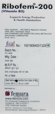 Ribofem 200mg Strip Of 10 Tablets