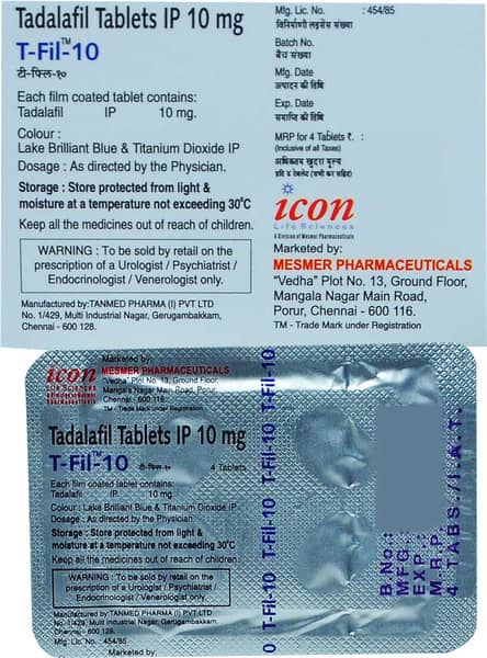 T Fil 10Mg Strip Of 4 Tablets