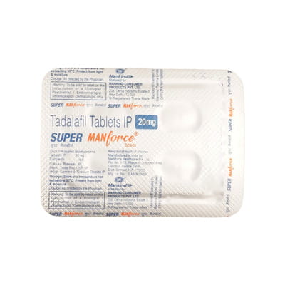 Super Manforce 20mg Strip Of 4 Tablets