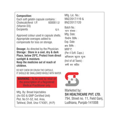 Shcal 60k Strip Of 4 Capsules