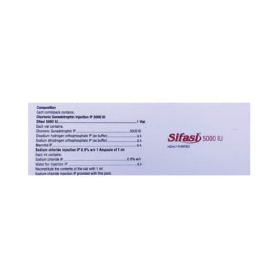 Sifasi 5000iu Dry Vial Of 1 Powder For Injection
